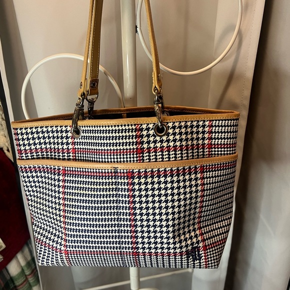LAUREN Ralph Lauren Women's Houndstooth Classic TOTE Handbag Shoulder Bag - Picture 11 of 11